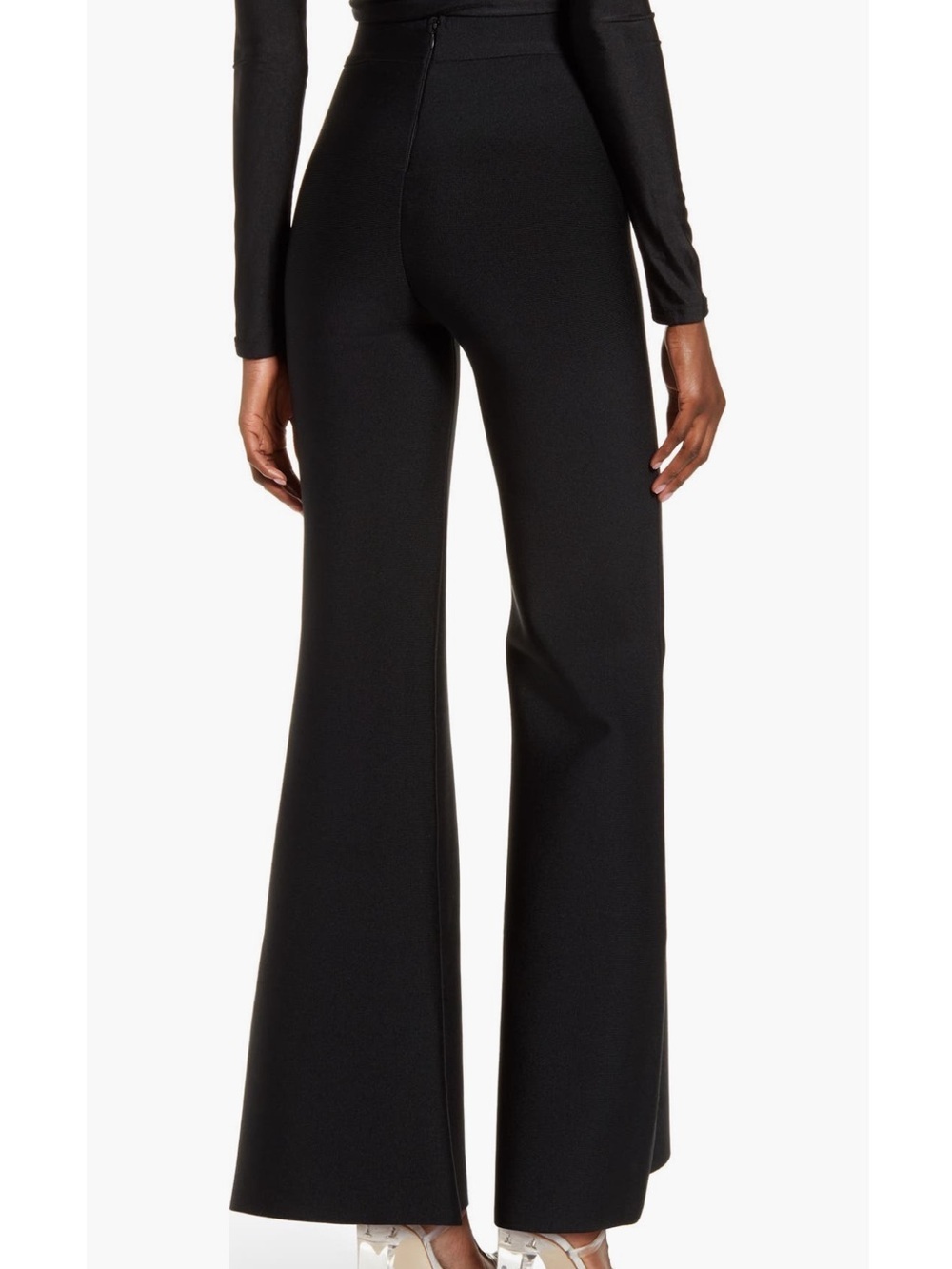 Tiger Mist black high-waisted flare pants